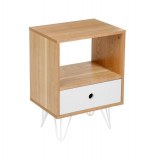 Chevet 1 tiroir scandinave - shulg - 40 x 29.5 x 55 cm - gris