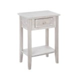 Meuble de chevet - table de nuit - bois vieilli - 1 tiroir + 1 étag