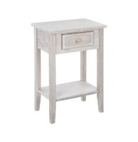 Meuble de chevet - table de nuit - bois vieilli - 1 tiroir + 1 étag