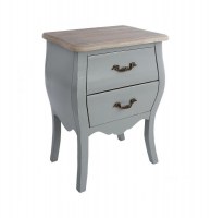 Chevet 2 tiroirs - 45 x 32 x 62 cm - gris
