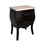 Chevet 2 tiroirs - 45 x 32 x 62 cm - noir