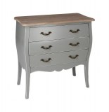 Commode 3 tiroirs - 75 x 38 x 76 cm - gris