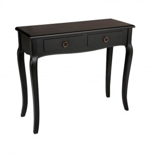 Console 2 tiroirs - cherry - 90 x 34 x 77 cm - noir