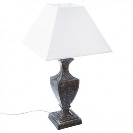 Lampe abat jour trapèze - 26 x 26 x 50 cm - gris