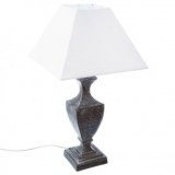Lampe abat jour trapèze - 26 x 26 x 50 cm - gris