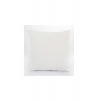 Coussin déhoussable - 38 x 38 cm - coton et polyester - ivoire