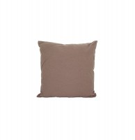 Coussin déhoussable - 38 x 38 cm - coton et polyester - taupe
