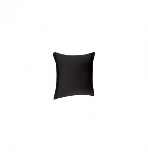 Coussin déhoussable - 38 x 38 cm - coton et polyester - noir