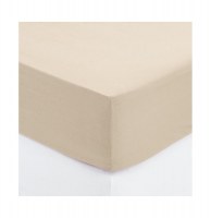 Drap housse - 90 x 190 cm - coton - beige