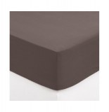 Drap housse - 140 x 190 cm - coton - marron