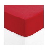 Drap housse - 160 x 200 cm - coton - rouge