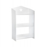 Bibliothèque étoile - l 48 cm x 24 cm x h 78 cm - blanc