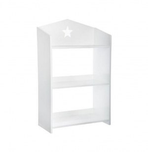 Bibliothèque étoile - l 48 cm x 24 cm x h 78 cm - blanc