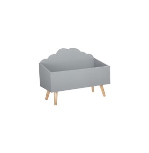 Coffre de rangement nuage - l 58 cm x p 28 cm x h 45 cm - gris