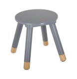 Tabouret - douceur - 24 x 26,5 x 24 cm - gris