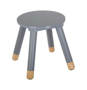 Tabouret - douceur - 24 x 26,5 x 24 cm - gris