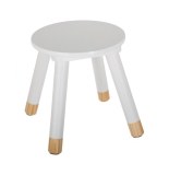 Tabouret - douceur - 24 x 26,5 x 24 cm - blanc