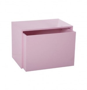 Coffre tiroir - 58 x 42 x 38 cm - rose