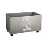 Coffre à roulettes - 48 x 30 x 28 cm - gris