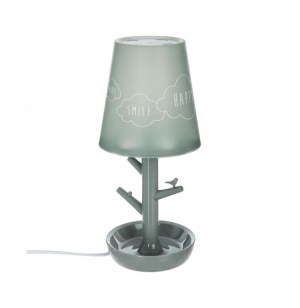Lampe branches oiseaux - 14,3 x 14,3 x 32 cm - gris
