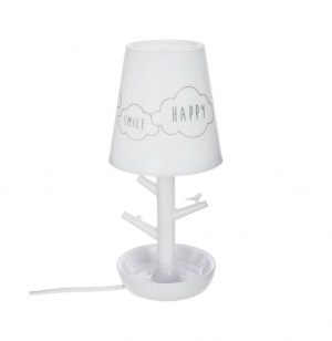 Lampe branches oiseaux - 14,3 x 14,3 x 32 cm - blanc