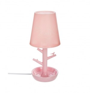 Lampe branches oiseaux - 14,3 x 14,3 x 32 cm - rose