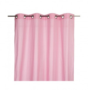 Rideau à 8 oeillets - 140 x 260 cm - rose