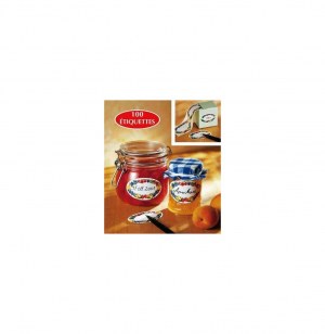 Etiquette ovale décorée pour pots de confiture - lot de 100