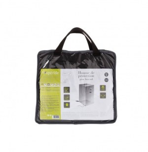 Housse de fauteuil - l 75 cm x l 75 cm x h 100 cm - polyester - gris