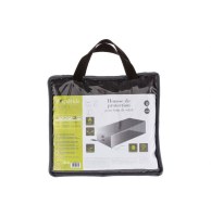 Housse de transat - l 170 cm x p 90 cm x h 60 cm - polyester - gris