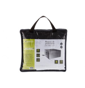 Housse de table carrée - l 165 cm x p 165 cm x h 80 cm - polyester -