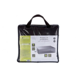 Housse de table rectangulaire l - 265 x 125 x 80 cm - polyester - gris