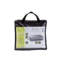 Housse de table rectangulaire s - 185 x 125 x 80 cm - polyester - gris