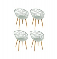 Chaise zina - lot de 4 - anis