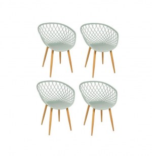 Chaise zina - lot de 4 - anis