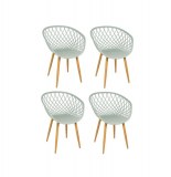 Chaise zina - lot de 4 - anis