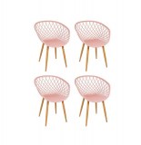 Chaise zina - lot de 4 - rose