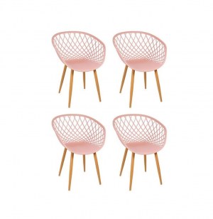 Chaise zina - lot de 4 - rose