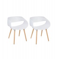 Chaise gena - lot de 2 - blanc