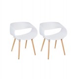Chaise gena - lot de 2 - blanc