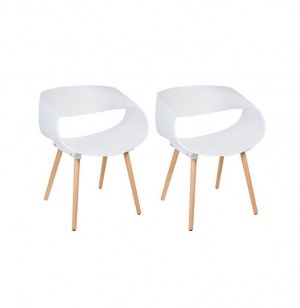 Chaise gena - lot de 2 - blanc