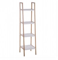 Etagère 4 niveaux - salle de bain - bambou