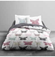 Parure de couette 100% coton - 220 x 240 cm - origamy