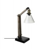 Lampe vintage - 35 x 18 x 59 cm - bois métal et verre