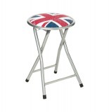 Tabouret pliant imprimé london - d 30 cm x h 45 cm