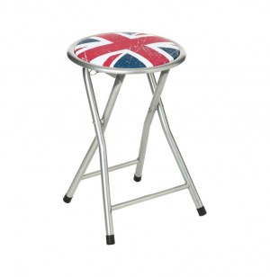 Tabouret pliant imprimé london - d 30 cm x h 45 cm