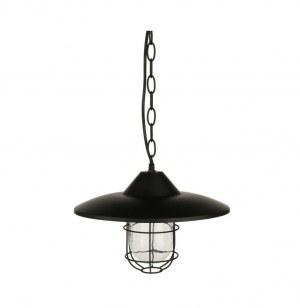 Suspension rétro - d 30 cm - fer - noir