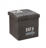 Pouf pliable en coffre - 38 x 38 x 38 cm - district