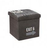 Pouf pliable en coffre - 38 x 38 x 38 cm - district