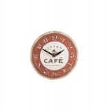 Pendule imprimée "bistrot café" - d 28,8 cm - mdf